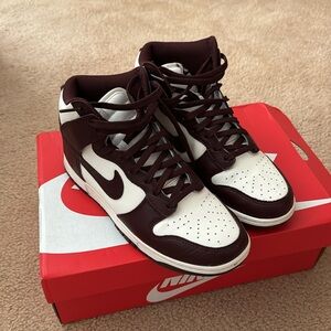 High top Nike Dunks. Used twice. With box